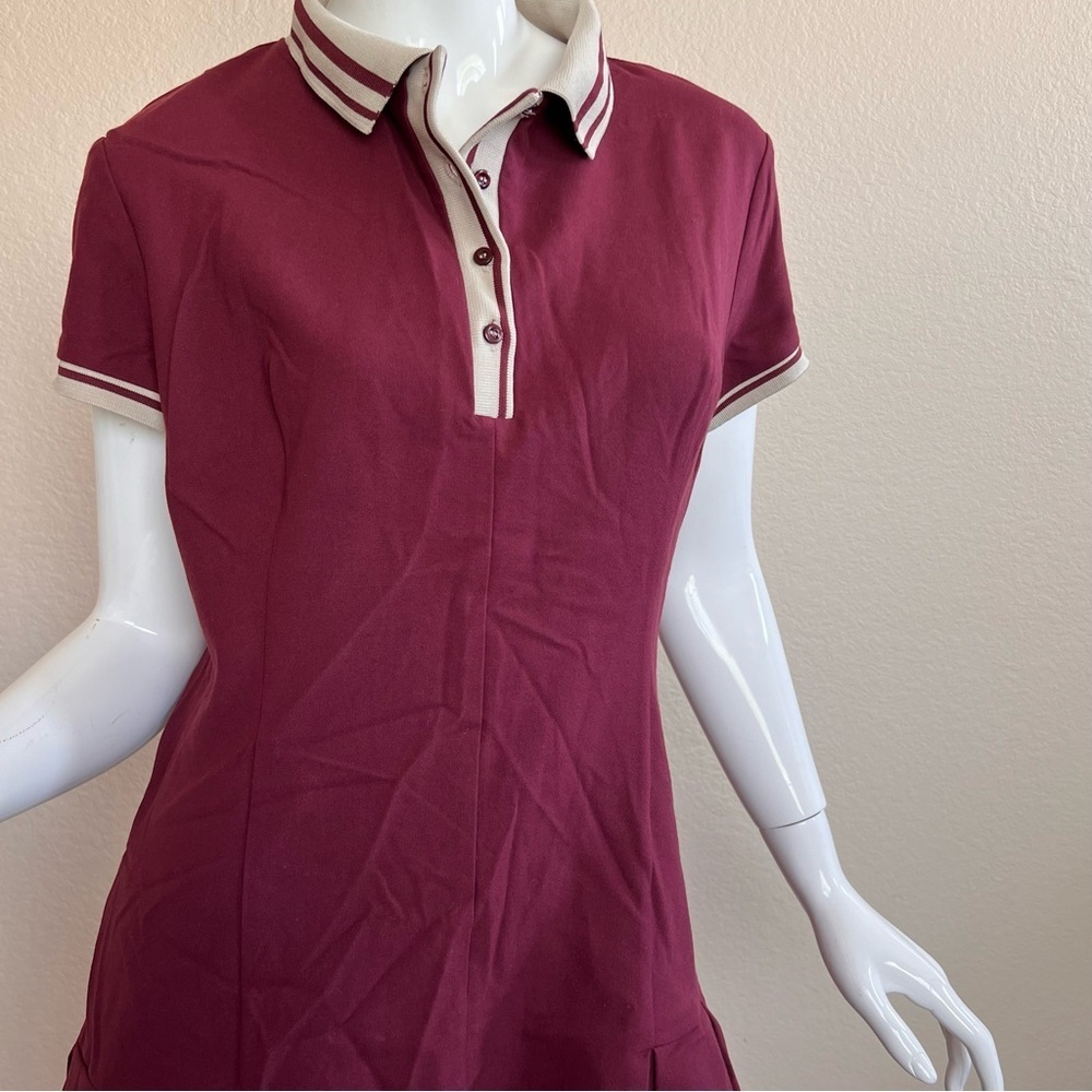 Zara Blogger Fave!! Burgundy Polo Mini Dress - Picture 3 of 10